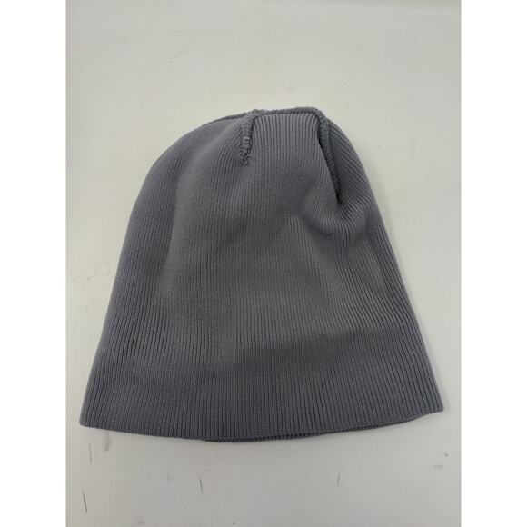 Indiana Beanie Hat Gray Embroidered Spell Out Logo Knit Soft - Picture 8 of 9